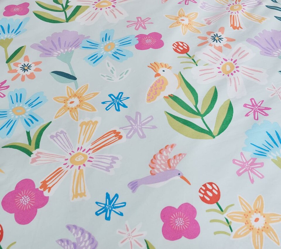 Organic Naomi Floral Quilt Cover & Pillowcases Pottery Barn Kids UK